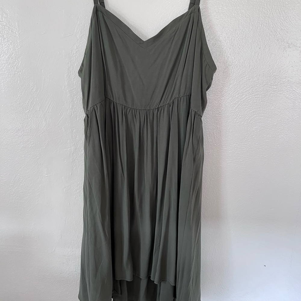 Olive green dress torrid high low